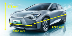Toyota bZ3 dimensions